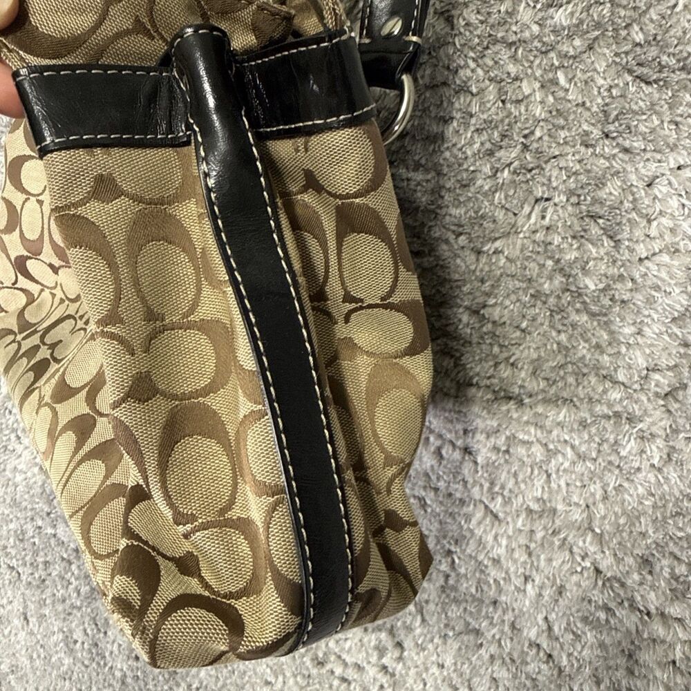 Vintage Coach Penelope Signature Monogrammed Shoulder Bag Purse Y2K Tan - Picture 9 of 16